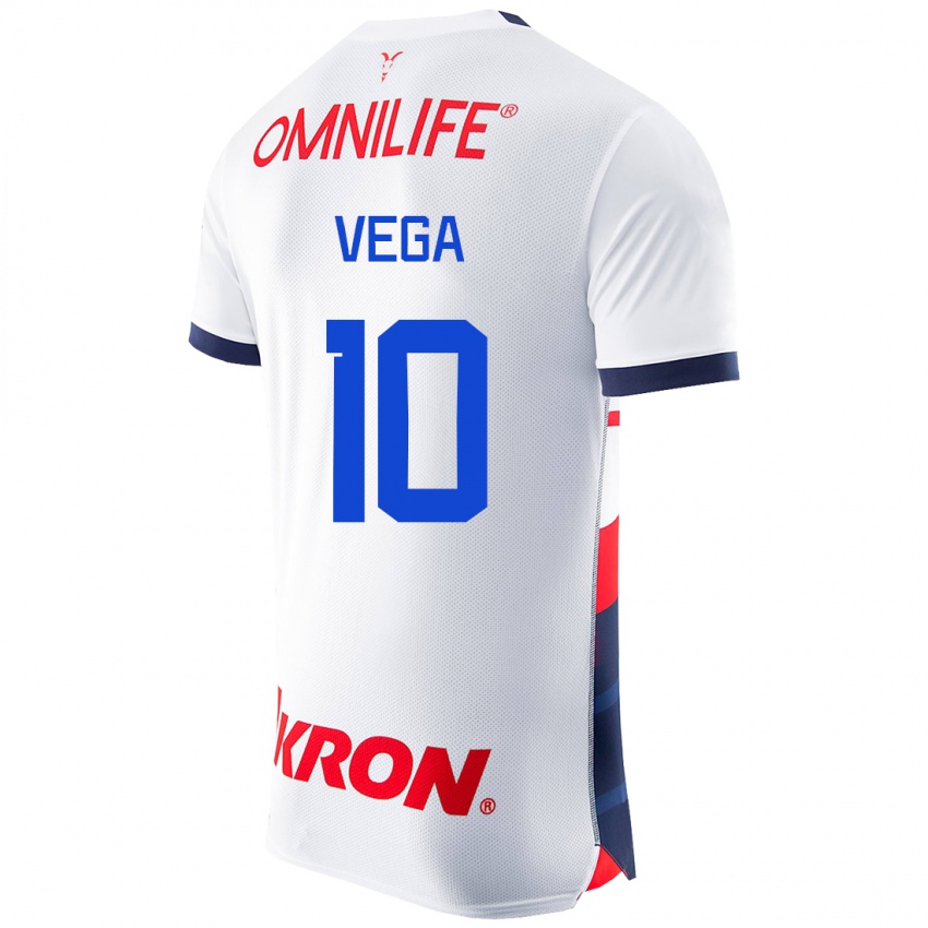 Niño Camiseta Alexis Vega #10 Blanco 2ª Equipación 2023/24 La Camisa
