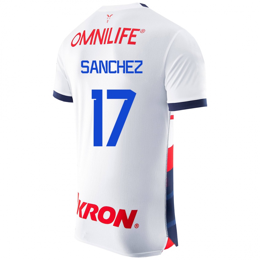 Niño Camiseta Jesús Sánchez #17 Blanco 2ª Equipación 2023/24 La Camisa