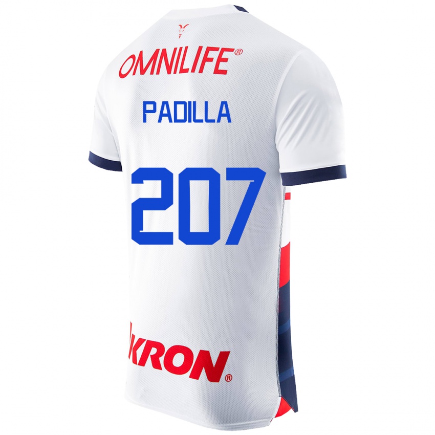 Niño Camiseta Yael Padilla #207 Blanco 2ª Equipación 2023/24 La Camisa