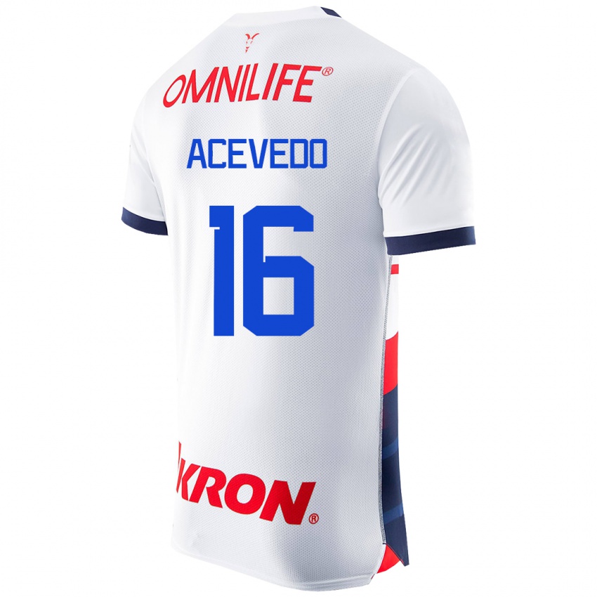 Niño Camiseta Victoria Acevedo #16 Blanco 2ª Equipación 2023/24 La Camisa