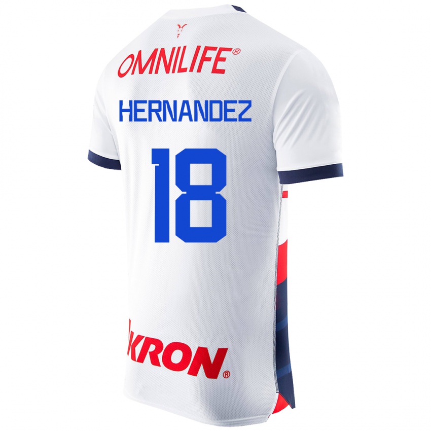 Niño Camiseta Montserrat Hernández #18 Blanco 2ª Equipación 2023/24 La Camisa