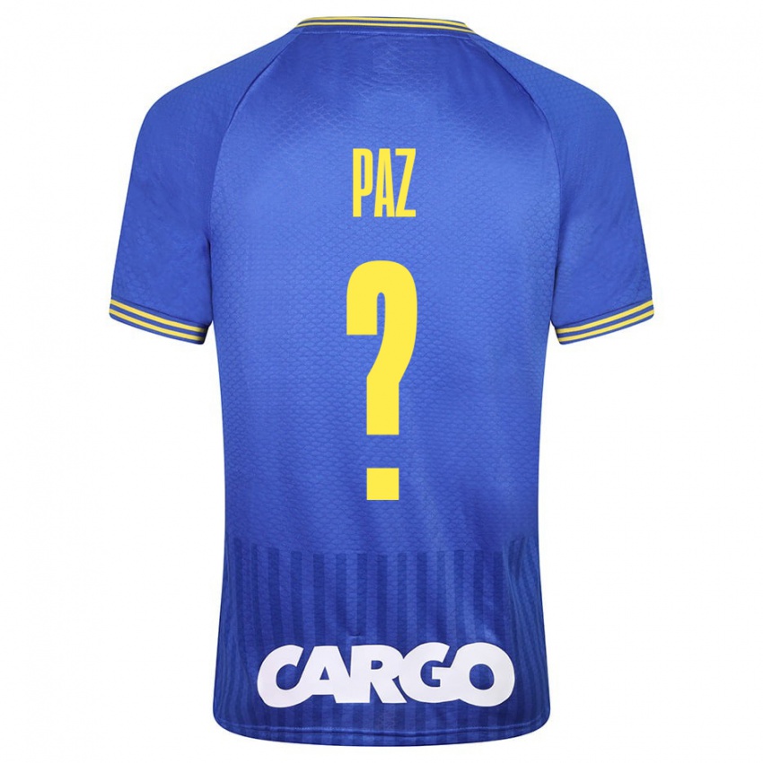 Niño Camiseta Jonathan Paz #0 Azul 2ª Equipación 2023/24 La Camisa