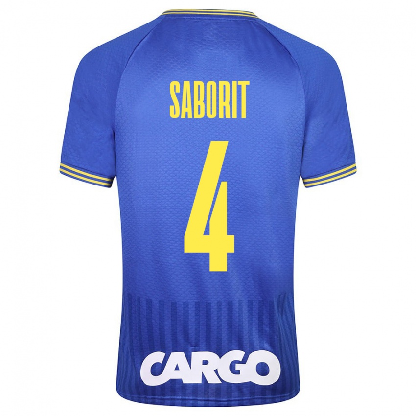 Niño Camiseta Enric Saborit #4 Azul 2ª Equipación 2023/24 La Camisa