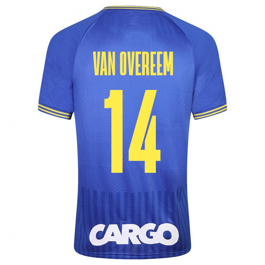 Niño Camiseta Joris Van Overeem #14 Azul 2ª Equipación 2023/24 La Camisa