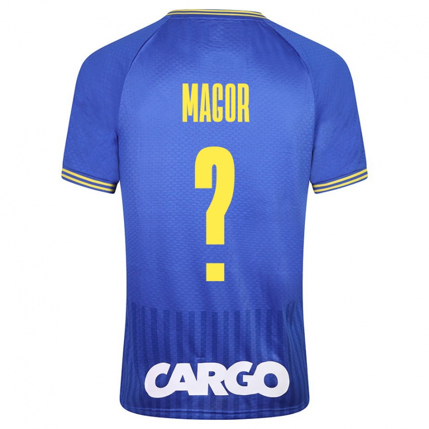 Niño Camiseta Roee Magor #0 Azul 2ª Equipación 2023/24 La Camisa