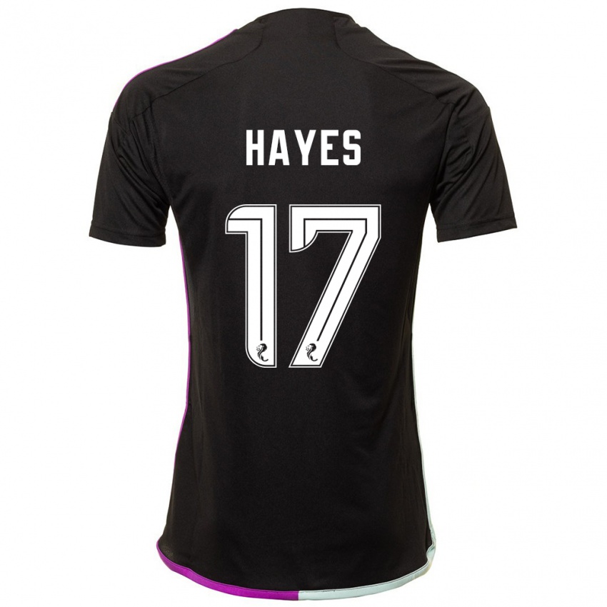 Niño Camiseta Jonny Hayes #17 Negro 2ª Equipación 2023/24 La Camisa