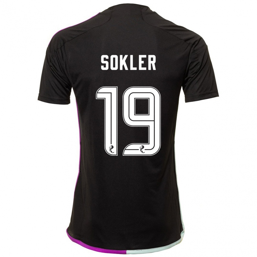 Niño Camiseta Ester Sokler #19 Negro 2ª Equipación 2023/24 La Camisa
