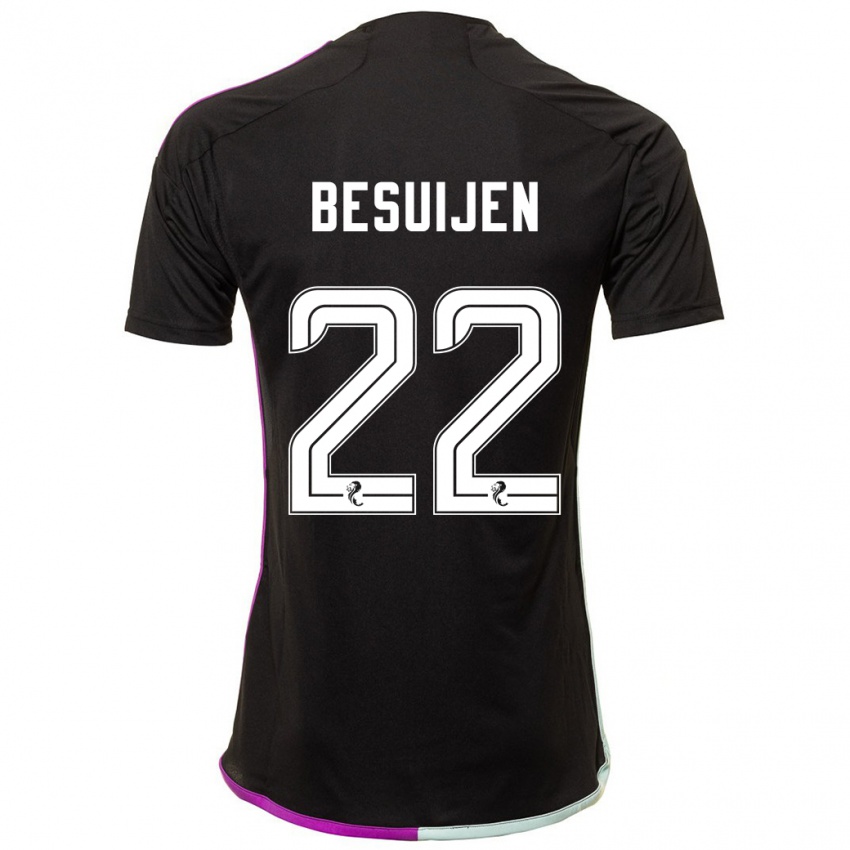 Niño Camiseta Vicente Besuijen #22 Negro 2ª Equipación 2023/24 La Camisa