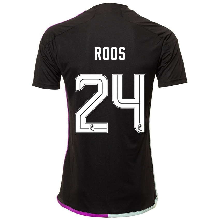 Niño Camiseta Kelle Roos #24 Negro 2ª Equipación 2023/24 La Camisa