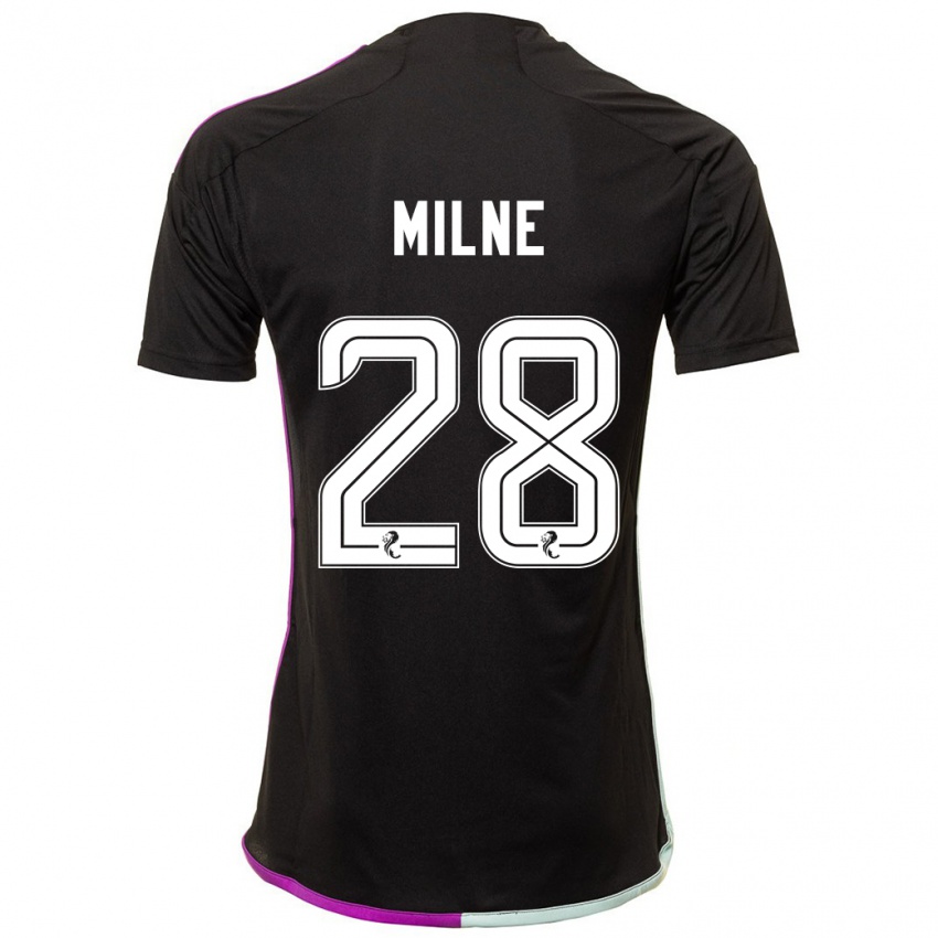 Niño Camiseta Jack Milne #28 Negro 2ª Equipación 2023/24 La Camisa
