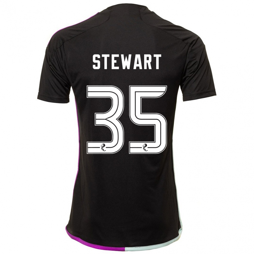 Niño Camiseta Alfie Stewart #35 Negro 2ª Equipación 2023/24 La Camisa