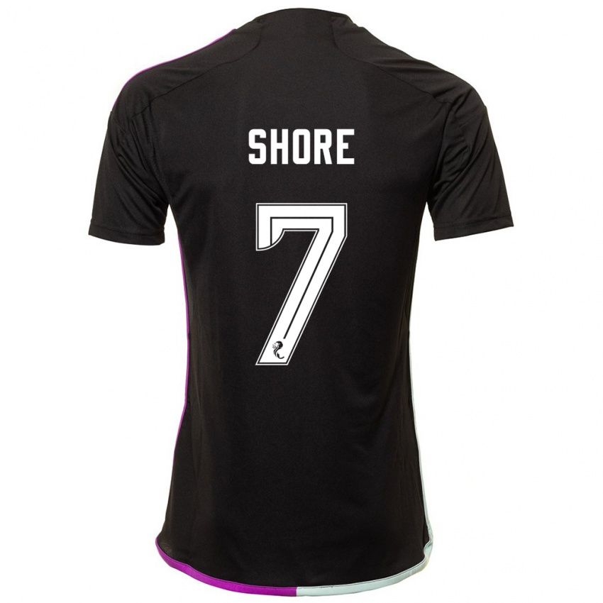 Niño Camiseta Eilidh Shore #7 Negro 2ª Equipación 2023/24 La Camisa