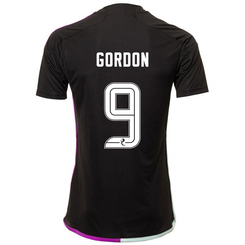 Niño Camiseta Lauren Gordon #9 Negro 2ª Equipación 2023/24 La Camisa
