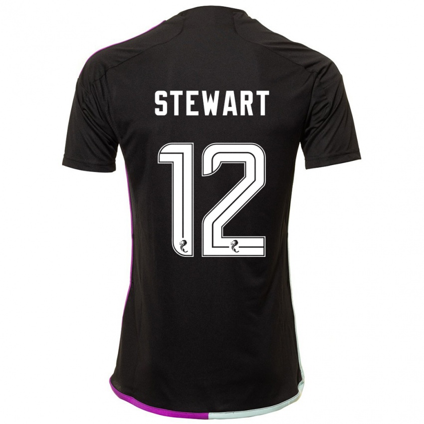 Niño Camiseta Hannah Stewart #12 Negro 2ª Equipación 2023/24 La Camisa