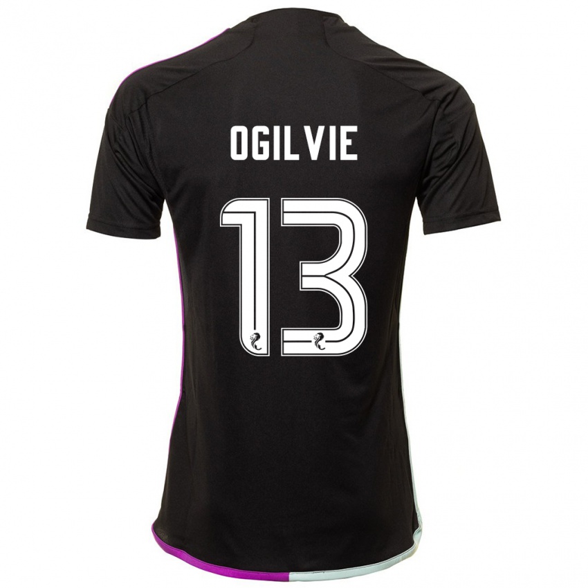 Niño Camiseta Francesca Ogilvie #13 Negro 2ª Equipación 2023/24 La Camisa