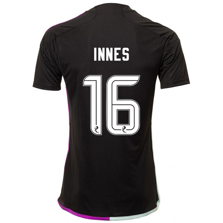Niño Camiseta Hannah Innes #16 Negro 2ª Equipación 2023/24 La Camisa