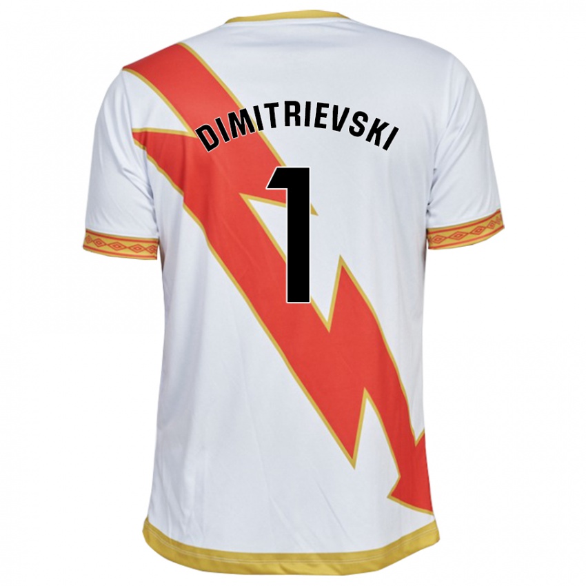 Hombre Camiseta Stole Dimitrievski #1 Blanco 1ª Equipación 2023/24 La Camisa