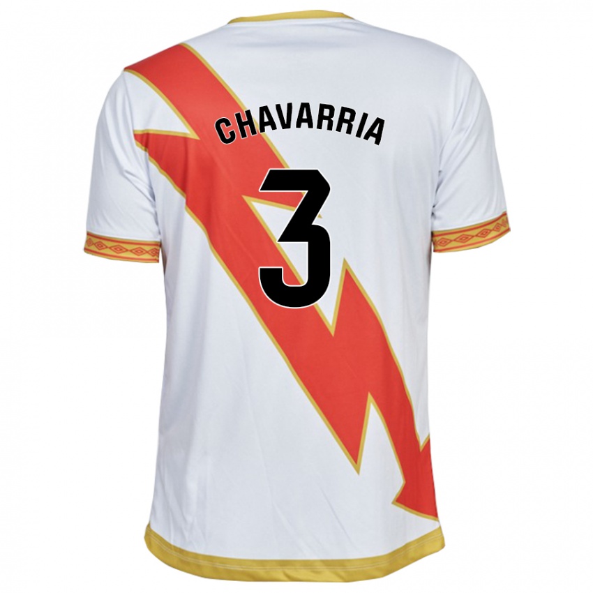Hombre Camiseta Pep Chavarría #3 Blanco 1ª Equipación 2023/24 La Camisa