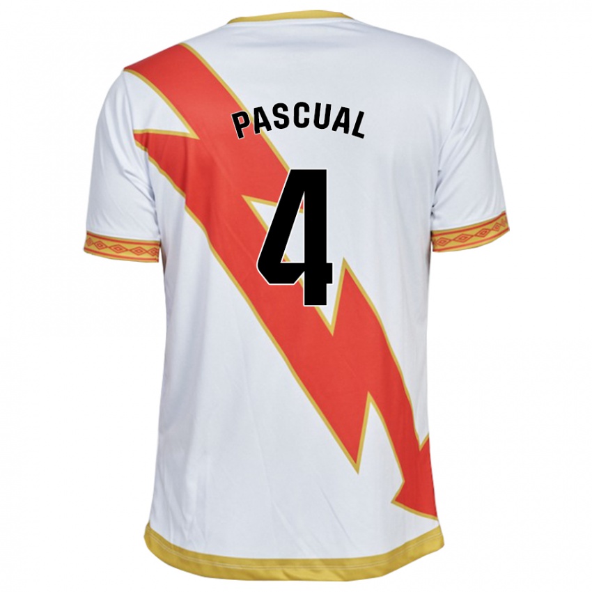 Hombre Camiseta Martin Pascual #4 Blanco 1ª Equipación 2023/24 La Camisa