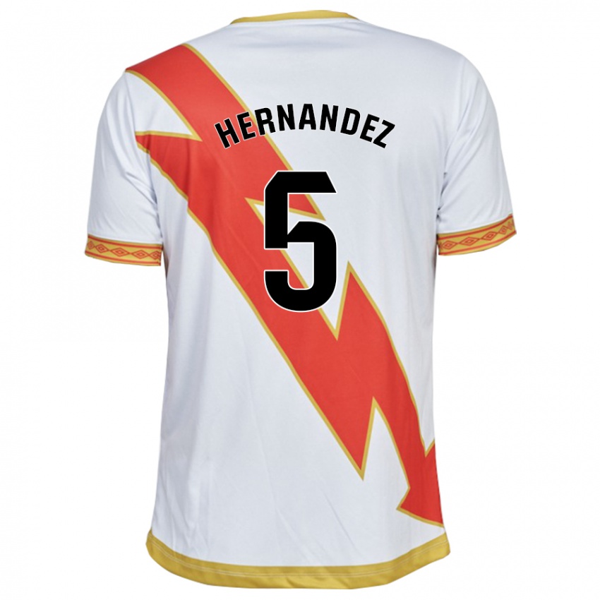 Hombre Camiseta Aridane Hernández #5 Blanco 1ª Equipación 2023/24 La Camisa