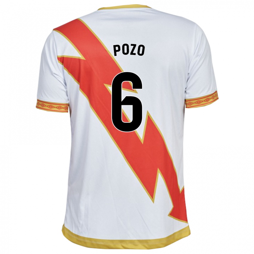 Hombre Camiseta José Pozo #6 Blanco 1ª Equipación 2023/24 La Camisa