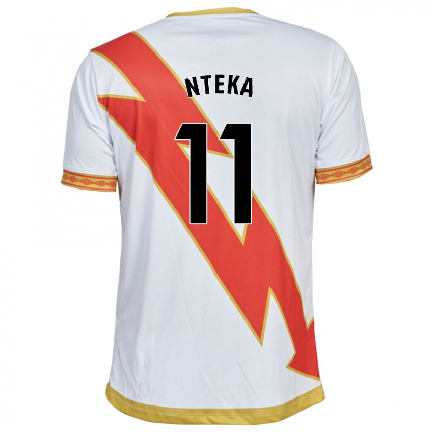Hombre Camiseta Randy Nteka #11 Blanco 1ª Equipación 2023/24 La Camisa