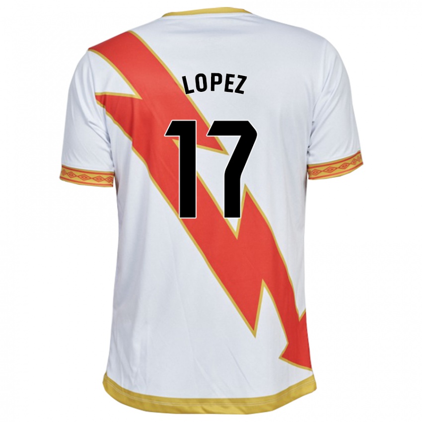 Hombre Camiseta Unai Lopez #17 Blanco 1ª Equipación 2023/24 La Camisa