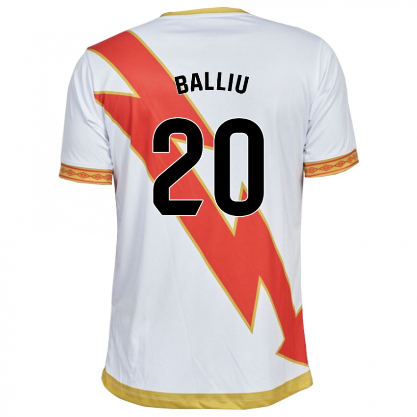 Hombre Camiseta Iván Balliu #20 Blanco 1ª Equipación 2023/24 La Camisa