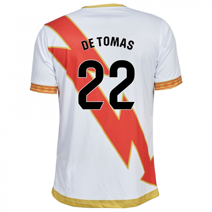 Hombre Camiseta Raúl De Tomás #22 Blanco 1ª Equipación 2023/24 La Camisa