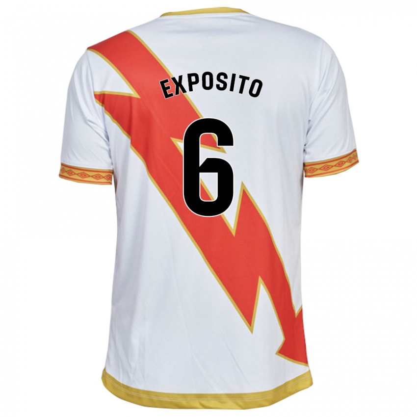Hombre Camiseta Álvaro Expósito #6 Blanco 1ª Equipación 2023/24 La Camisa