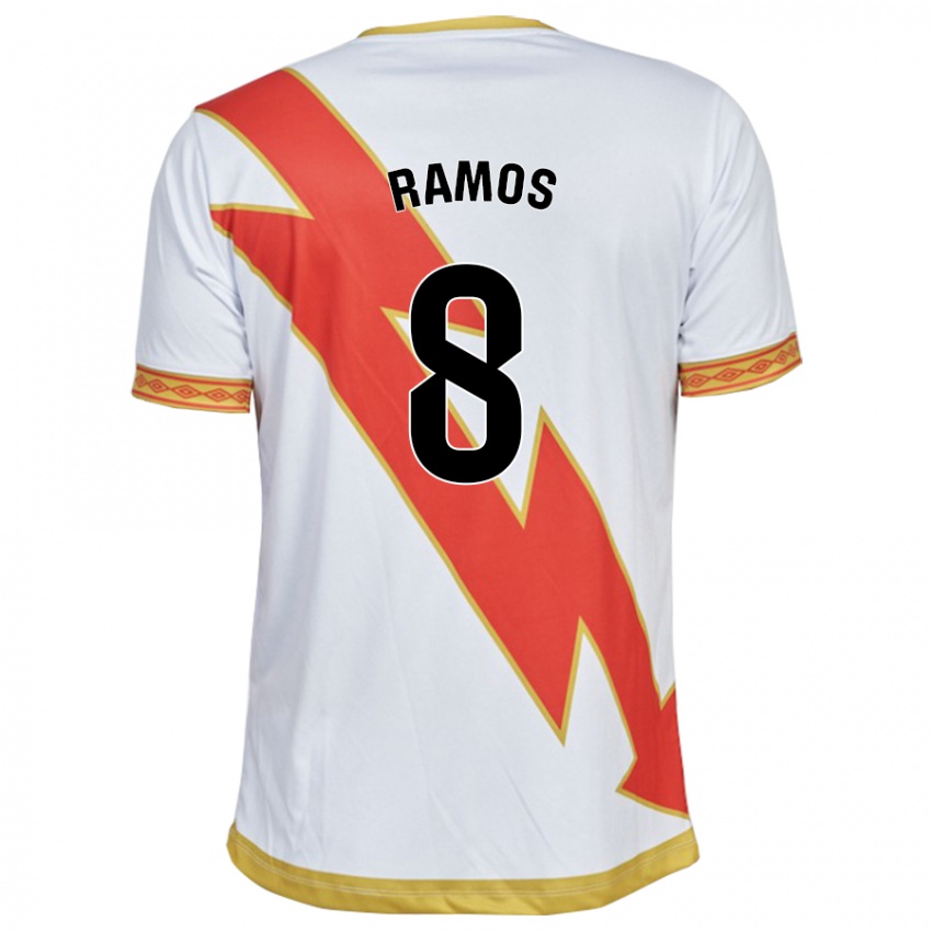 Hombre Camiseta Iván Ramos #8 Blanco 1ª Equipación 2023/24 La Camisa