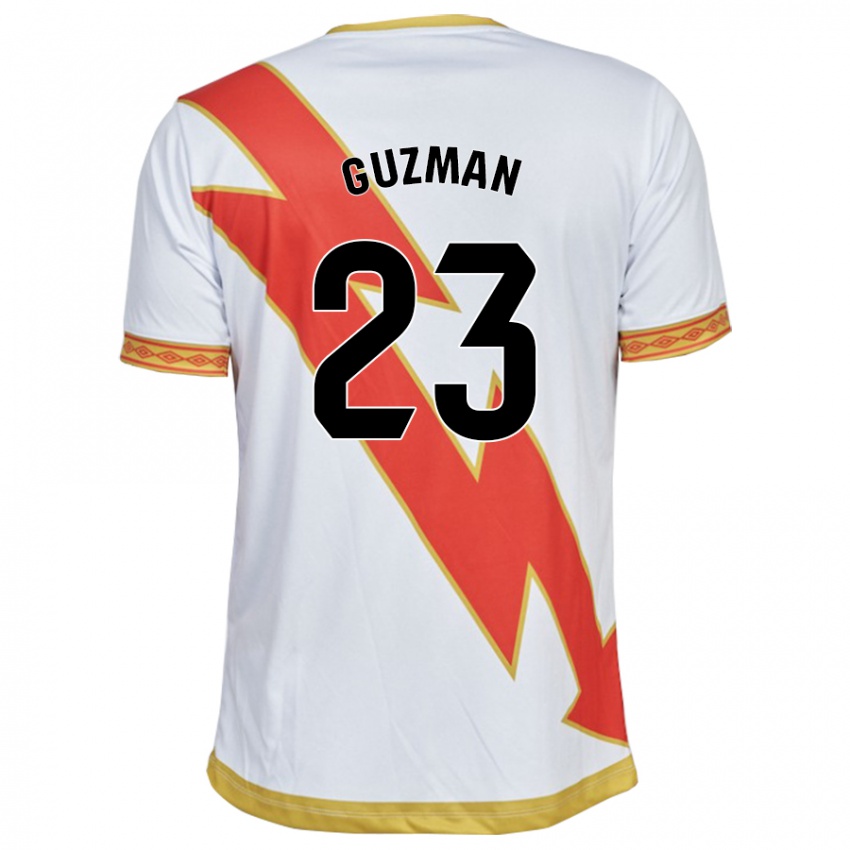 Hombre Camiseta Miguel Guzmán #23 Blanco 1ª Equipación 2023/24 La Camisa