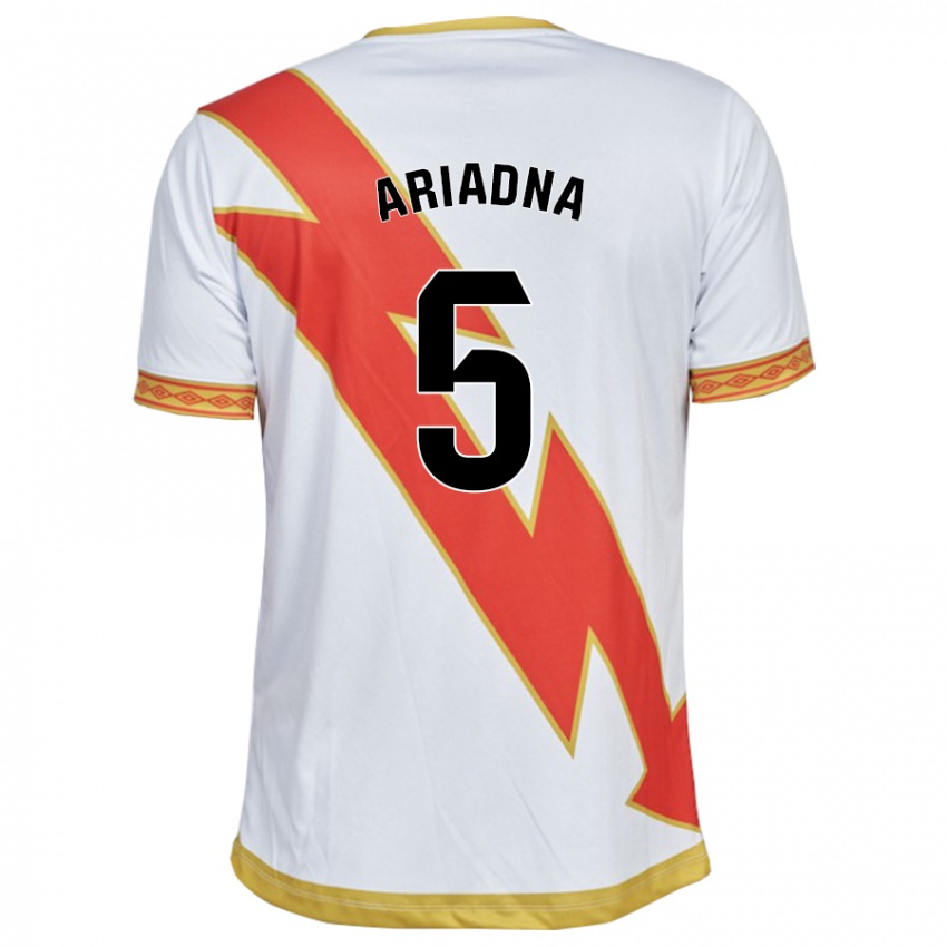 Hombre Camiseta Ariadna Rovirola Moreno #5 Blanco 1ª Equipación 2023/24 La Camisa