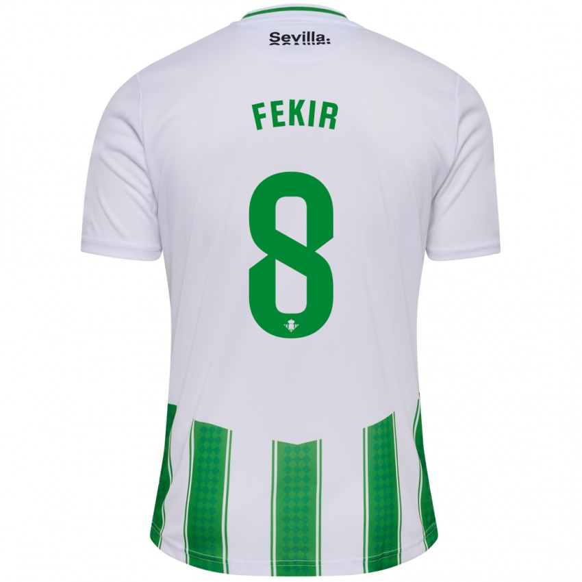 Hombre Camiseta Nabil Fekir #8 Blanco 1ª Equipación 2023/24 La Camisa