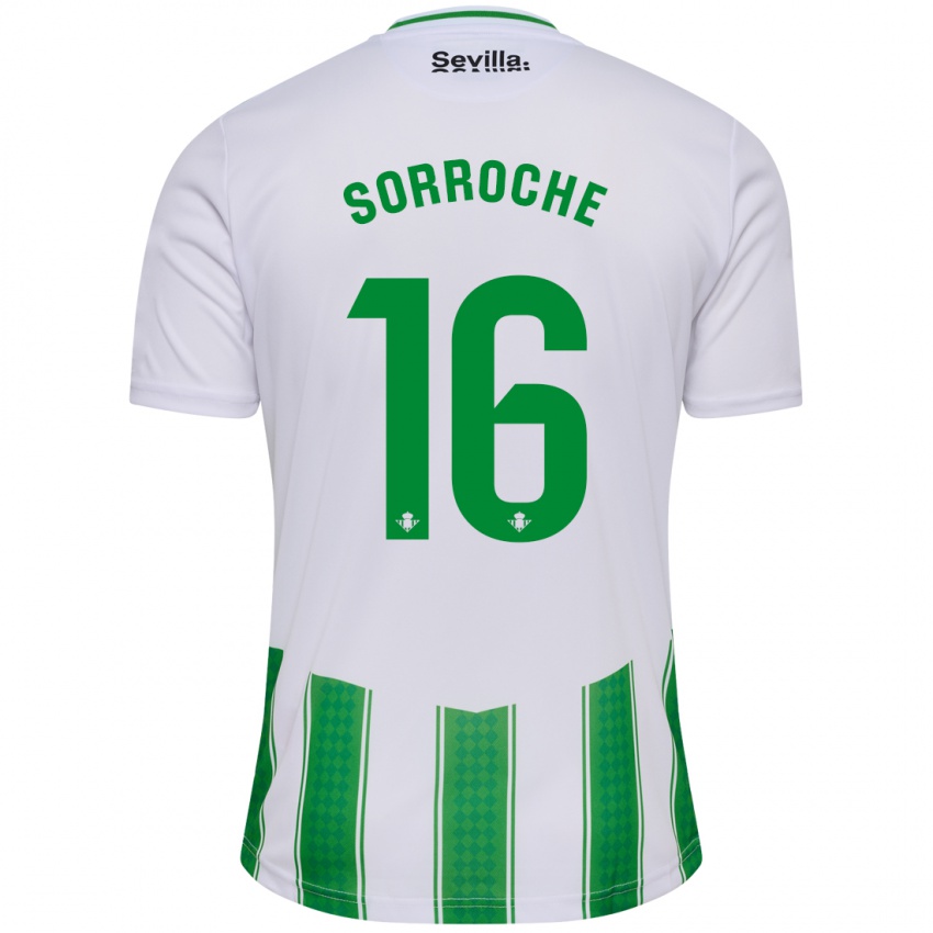Hombre Camiseta Ginés Sorroche #16 Blanco 1ª Equipación 2023/24 La Camisa