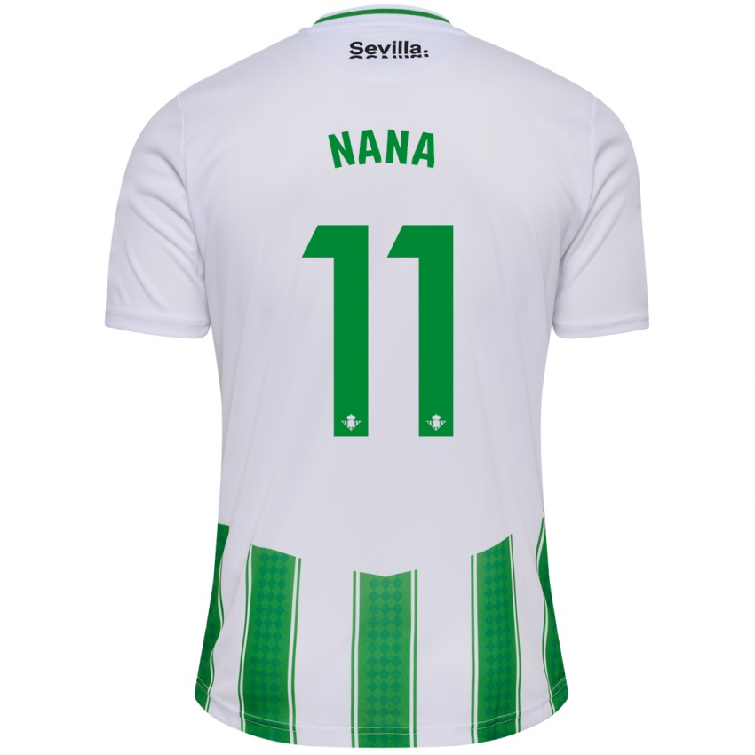 Hombre Camiseta Nuria Ligero Fernández #11 Blanco 1ª Equipación 2023/24 La Camisa