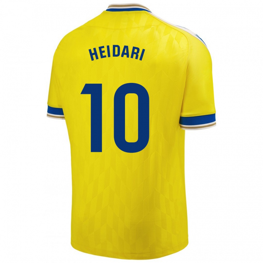 Hombre Camiseta Arman Heidari #10 Amarillo 1ª Equipación 2023/24 La Camisa