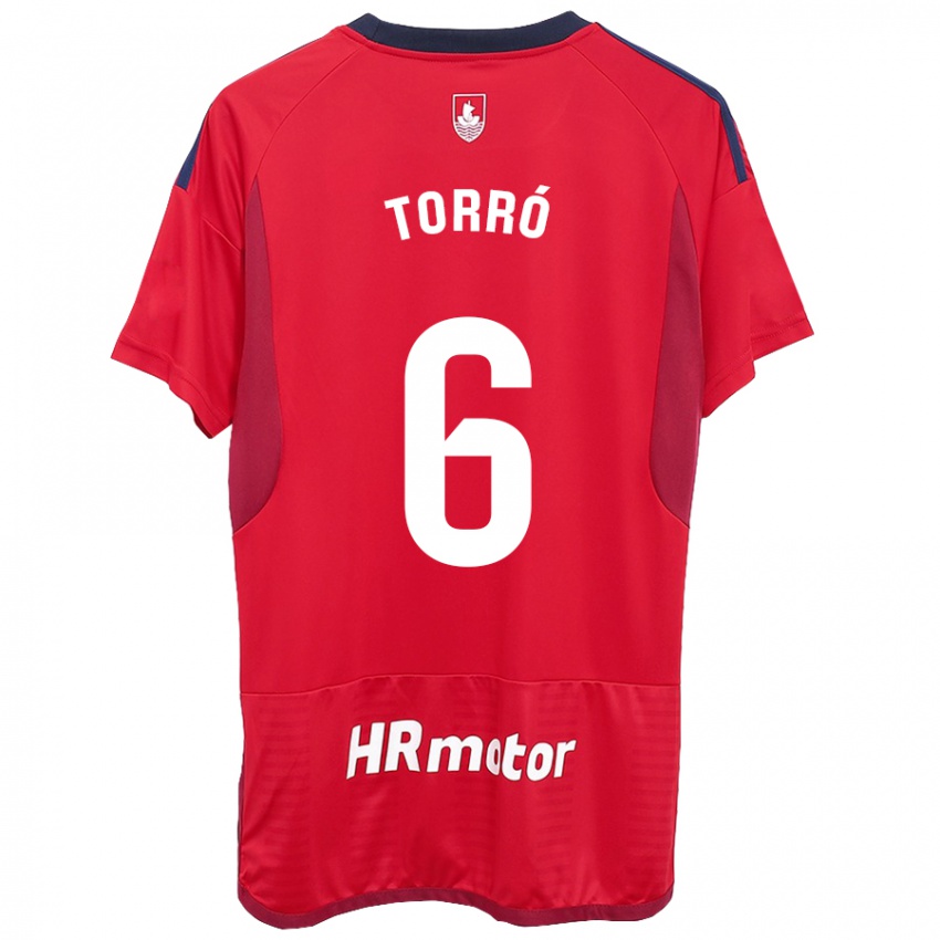 Hombre Camiseta Lucas Torró #6 Rojo 1ª Equipación 2023/24 La Camisa
