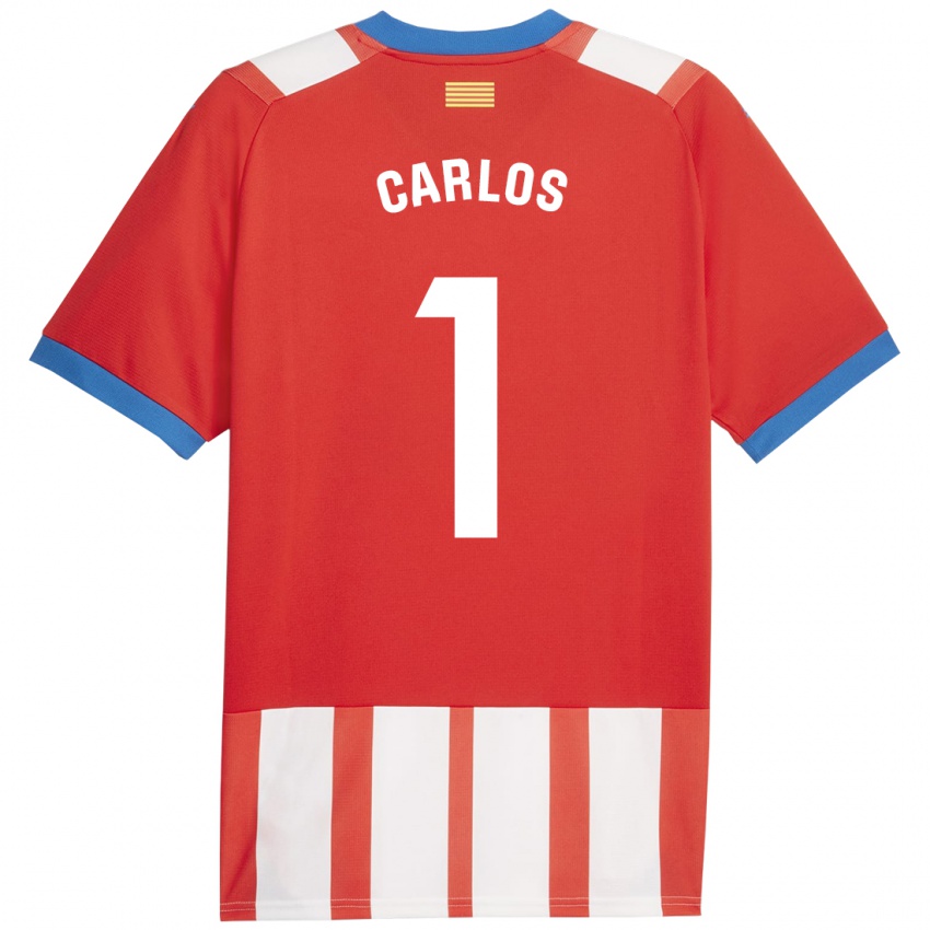 Hombre Camiseta Juan Carlos #1 Rojo Blanco 1ª Equipación 2023/24 La Camisa