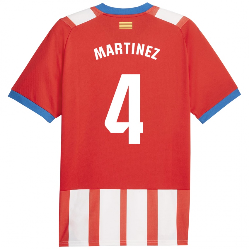Hombre Camiseta Arnau Martínez #4 Rojo Blanco 1ª Equipación 2023/24 La Camisa