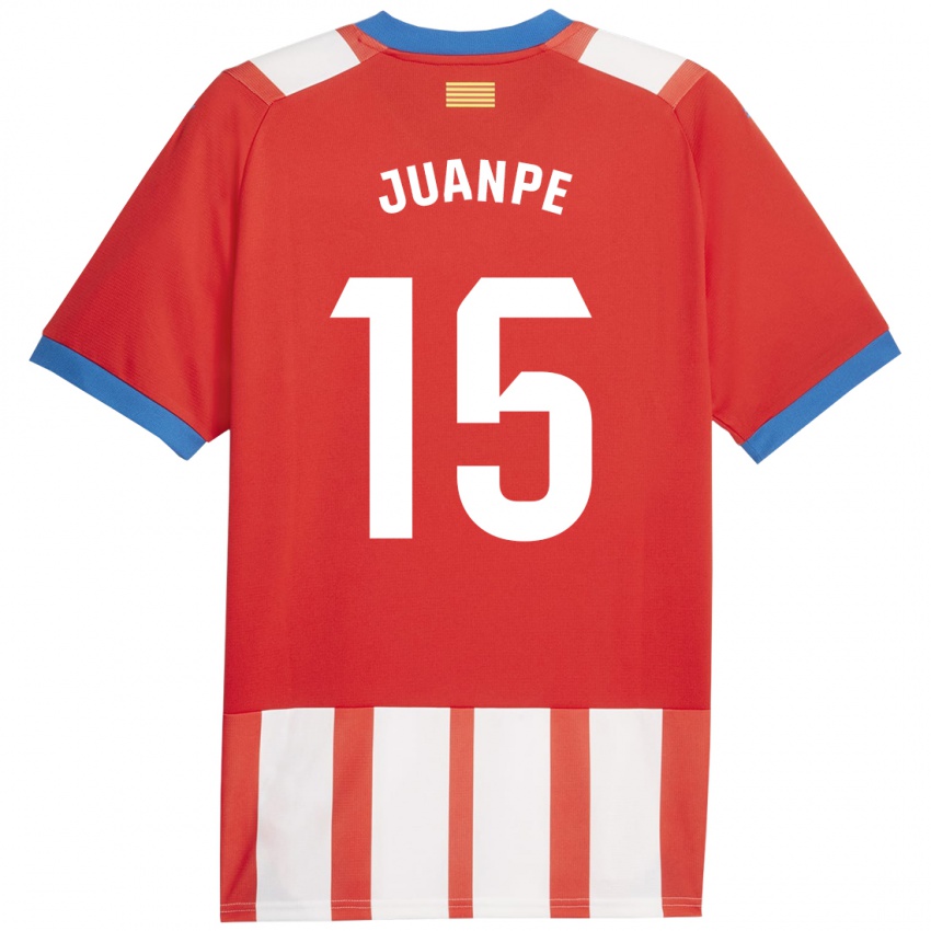 Hombre Camiseta Juanpe #15 Rojo Blanco 1ª Equipación 2023/24 La Camisa