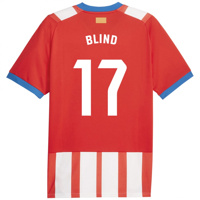 Hombre Camiseta Daley Blind #17 Rojo Blanco 1ª Equipación 2023/24 La Camisa