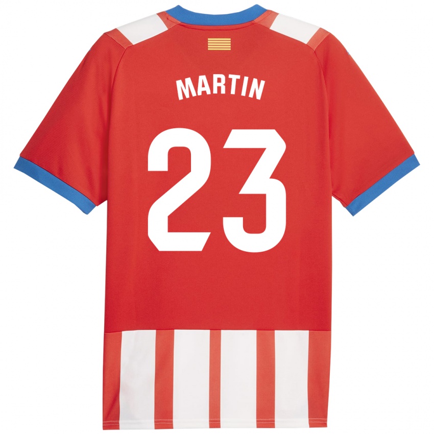 Hombre Camiseta Iván Martín #23 Rojo Blanco 1ª Equipación 2023/24 La Camisa