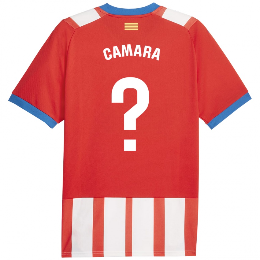 Hombre Camiseta Dawda Camara #0 Rojo Blanco 1ª Equipación 2023/24 La Camisa