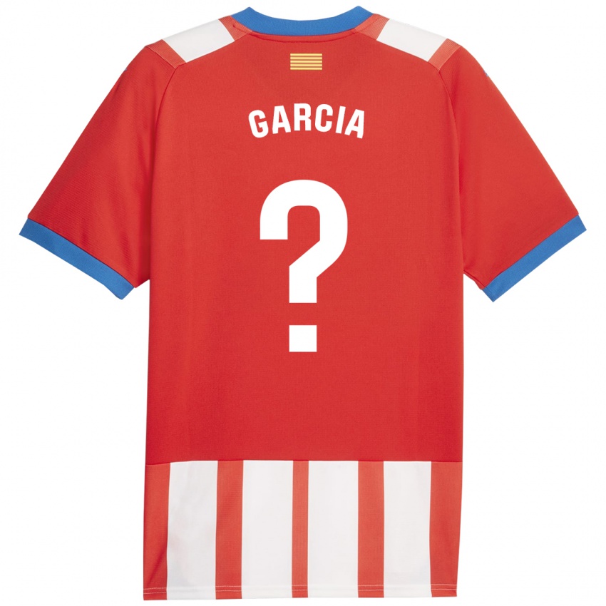 Hombre Camiseta Jastin García #0 Rojo Blanco 1ª Equipación 2023/24 La Camisa