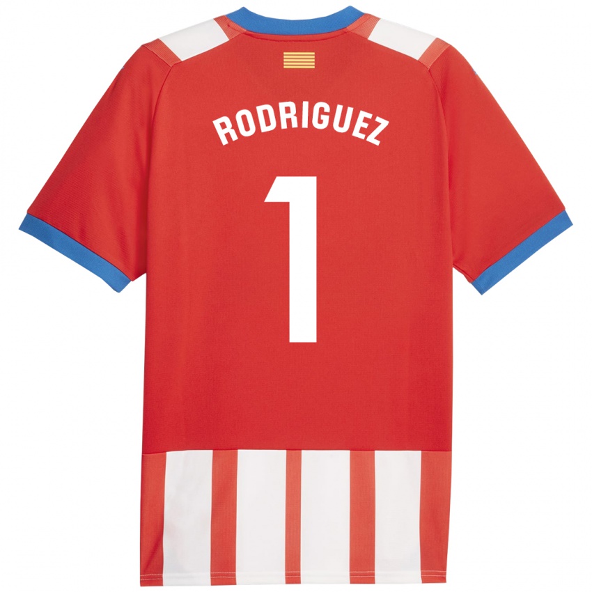 Hombre Camiseta Maria Rodríguez #1 Rojo Blanco 1ª Equipación 2023/24 La Camisa