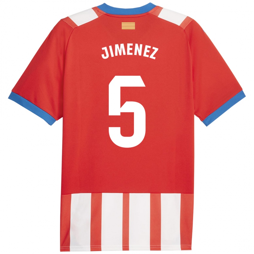 Hombre Camiseta Ángela Jiménez #5 Rojo Blanco 1ª Equipación 2023/24 La Camisa