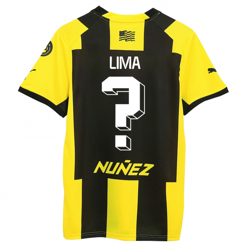 Hombre Camiseta Jhonatan Lima #0 Amarillo Negro 1ª Equipación 2023/24 La Camisa