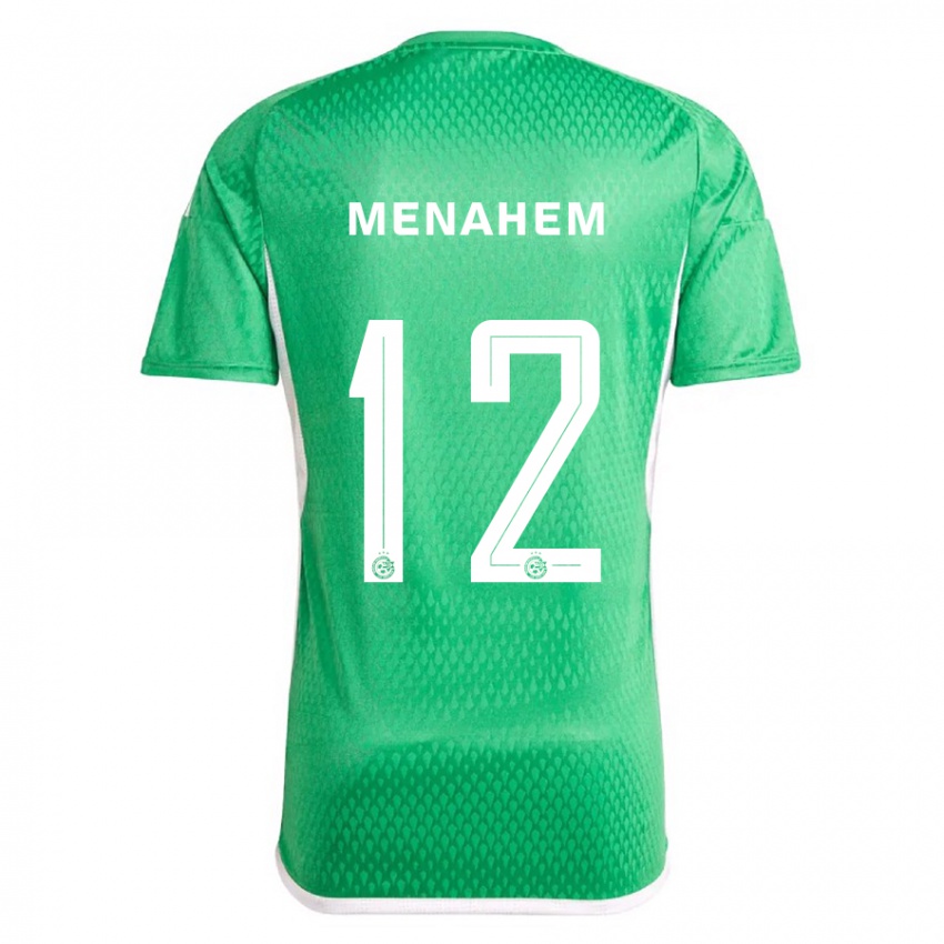Hombre Camiseta Sun Menahem #12 Blanco Azul 1ª Equipación 2023/24 La Camisa
