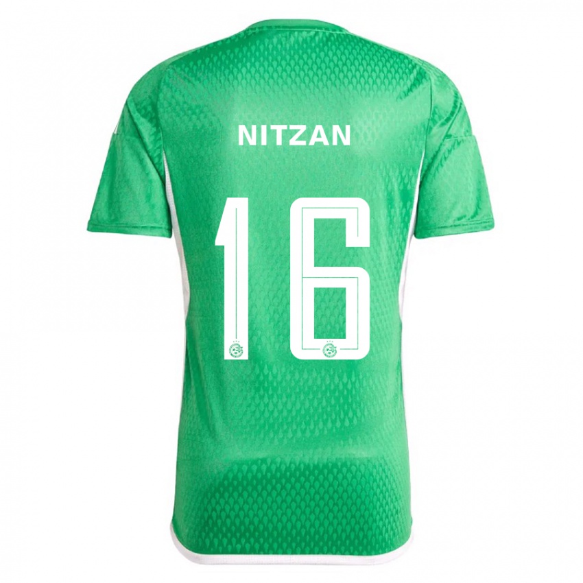 Hombre Camiseta Itamar Nitzan #16 Blanco Azul 1ª Equipación 2023/24 La Camisa